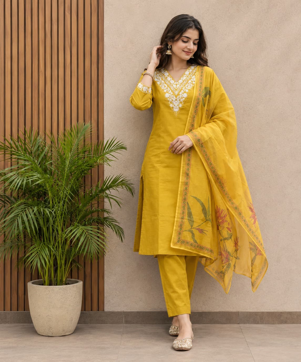 Women's Elegant Choice 3-Piece Embroidered Rayon Slub Kurta Set – PAIR-30