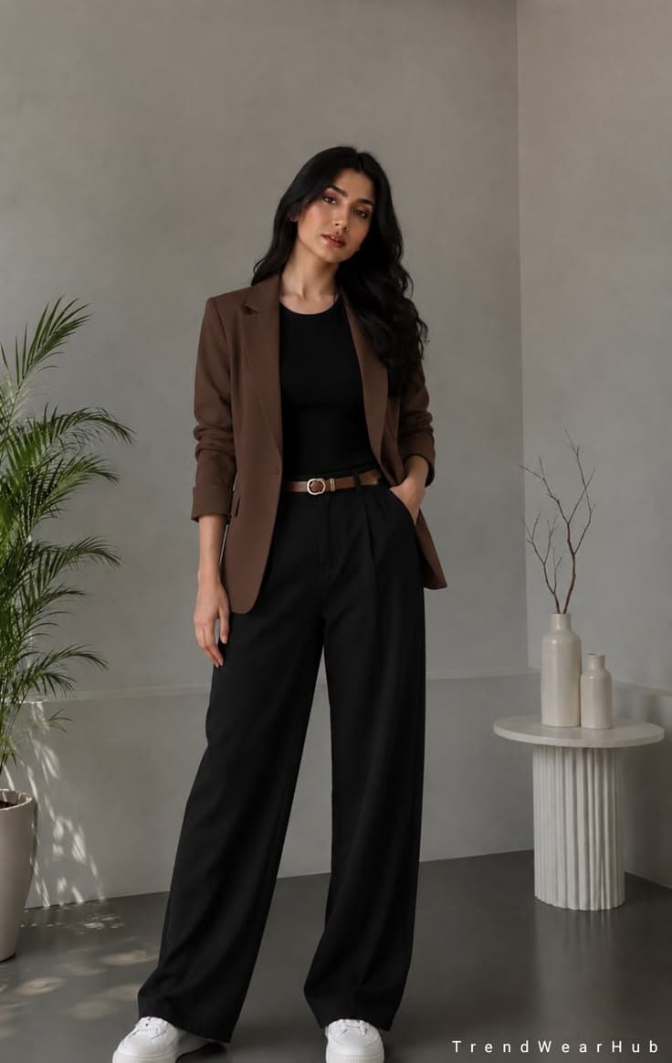 Woman wearing a contemporary formal look