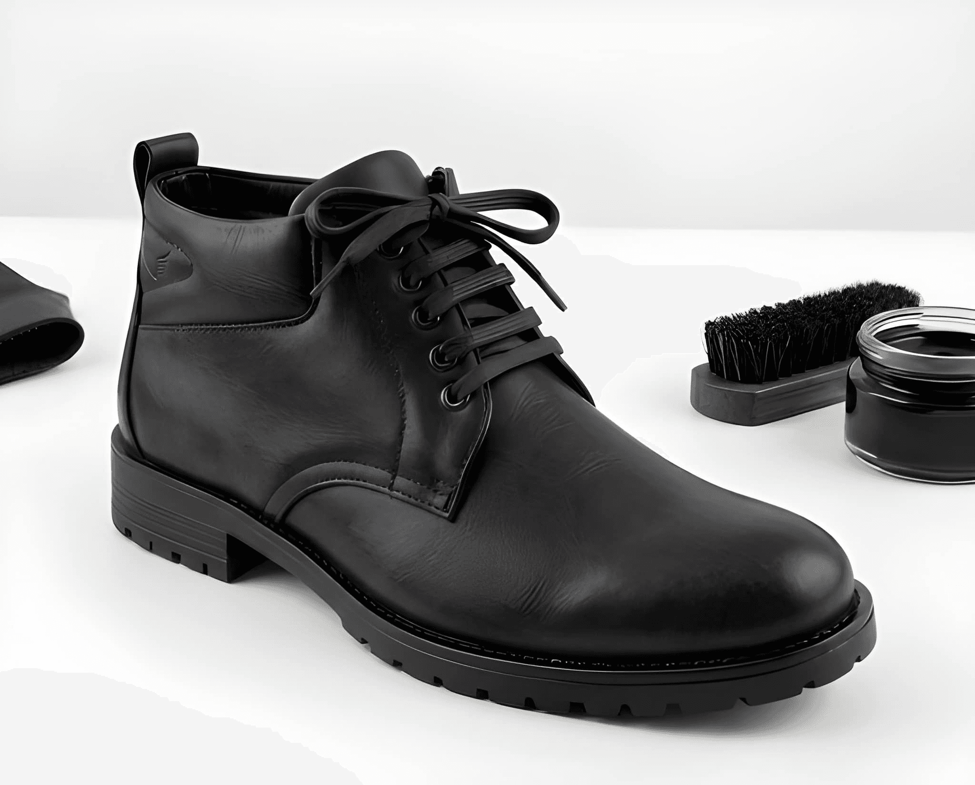 WUGO Men’s Stylish Black Lace-Up Casual Boots