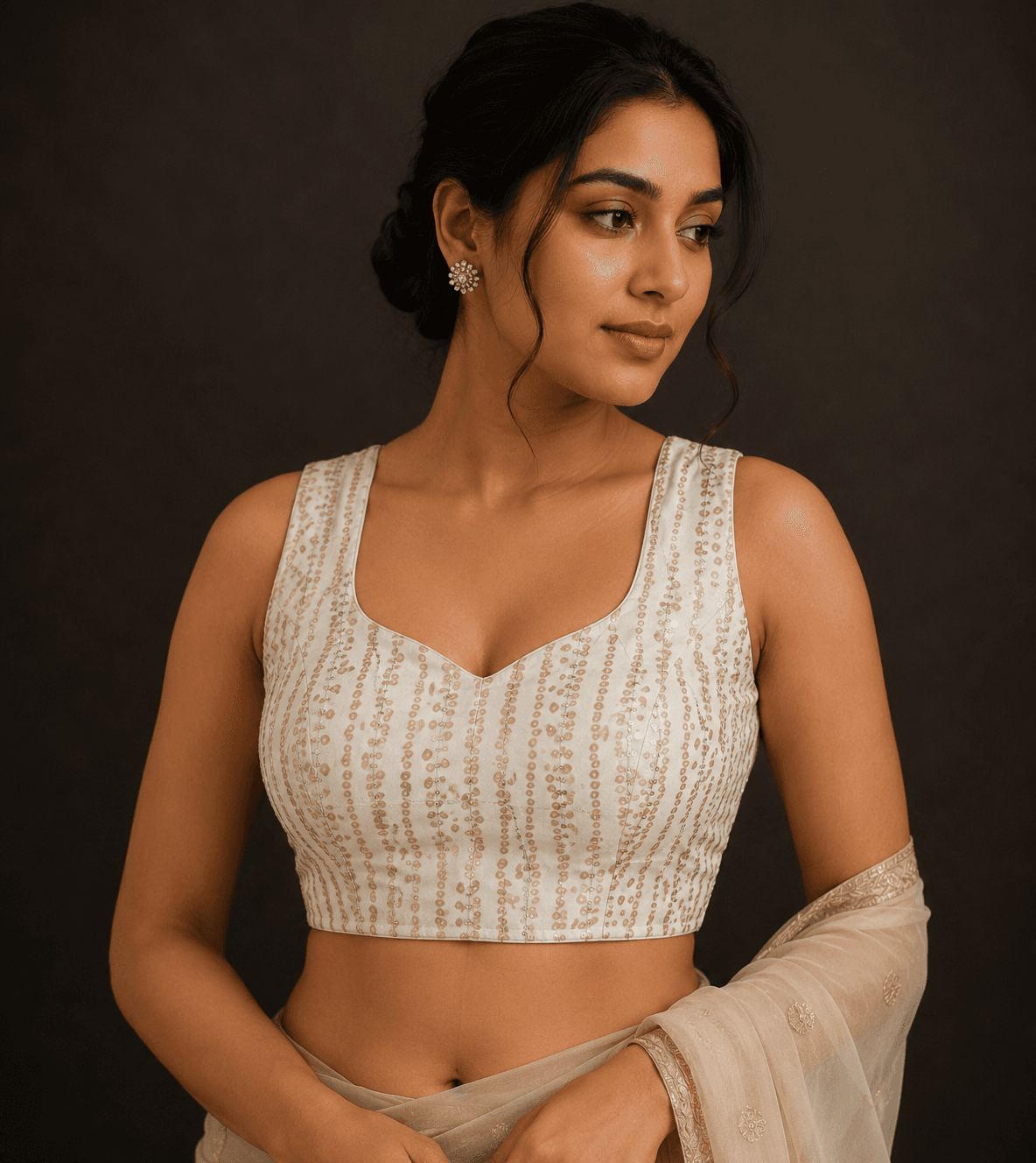 Pearl Glow Designer Ready-Made Blouse alternate view