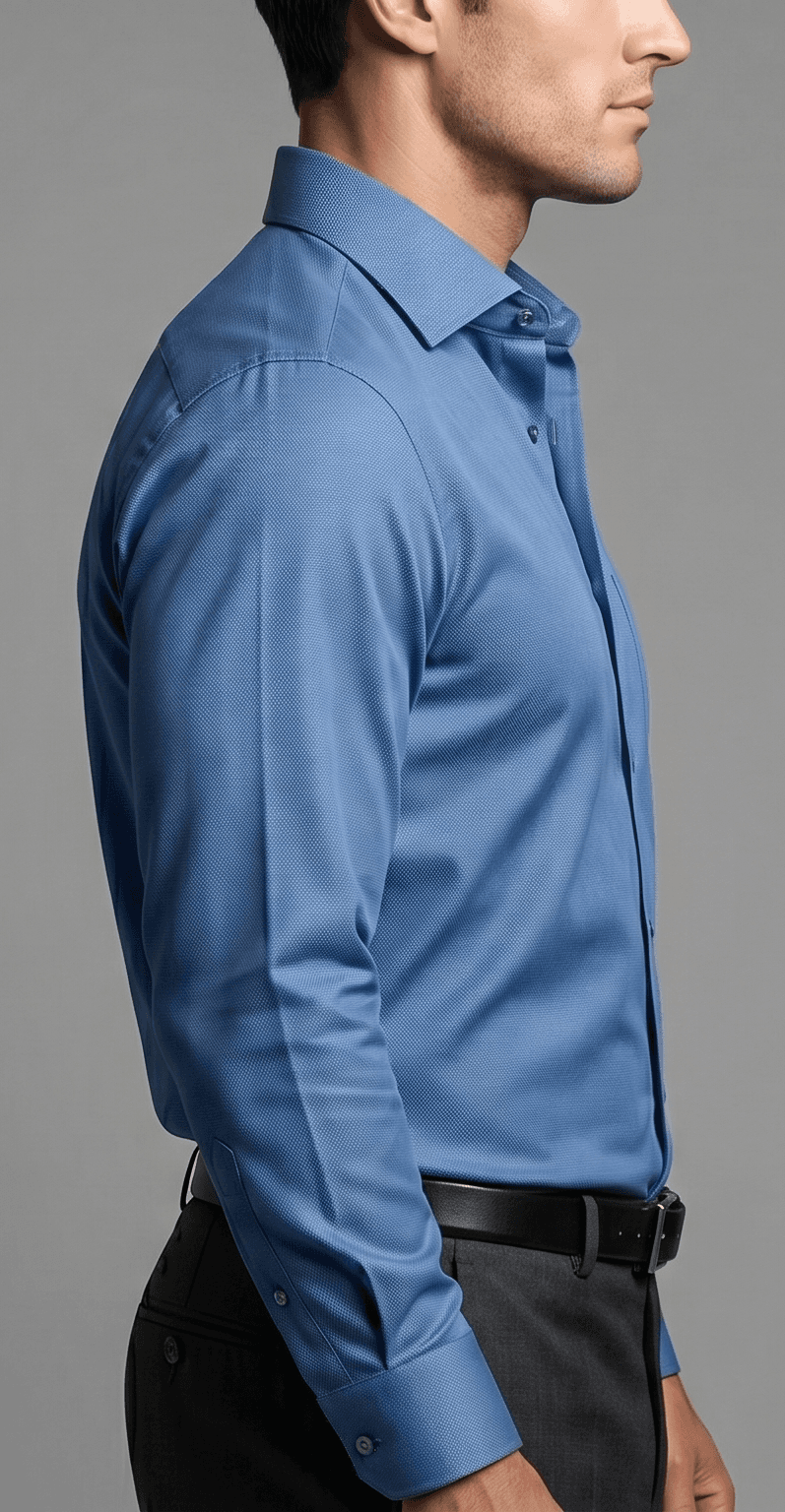 Premium Giza Cotton Solid Sky Blue Shier