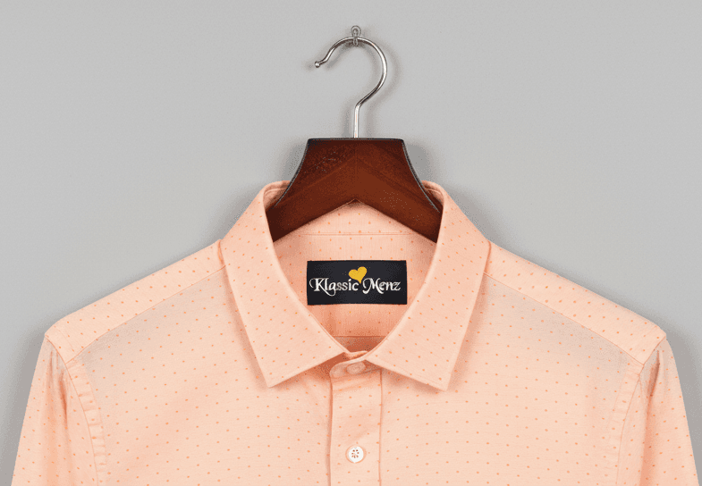 Men;s Orange Polka Dot Shirts