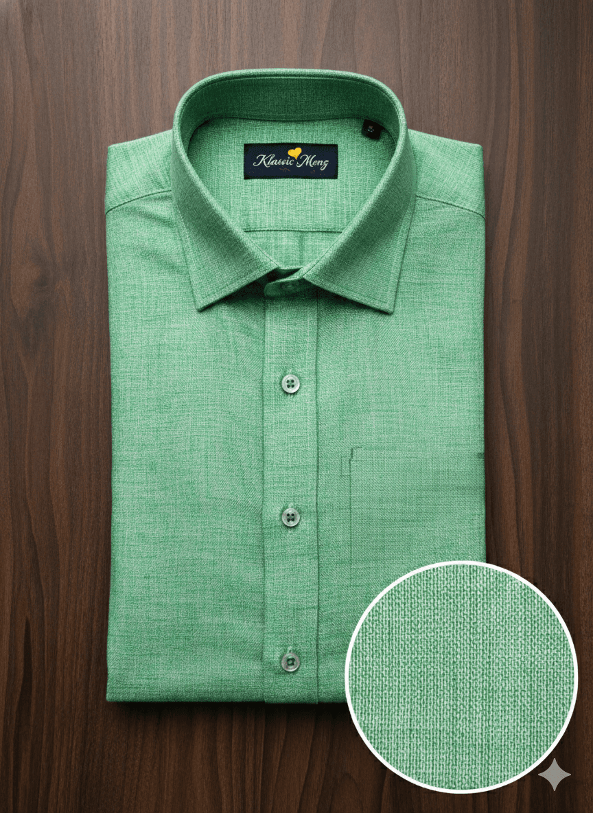 Men's Linen Mint Green Shirt
