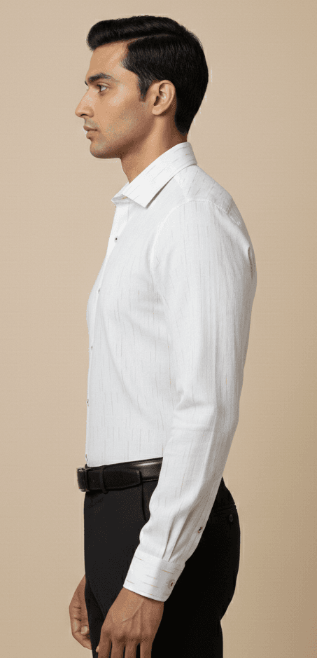 Men's Premium Cotton Cream Color Shirt  alternate view