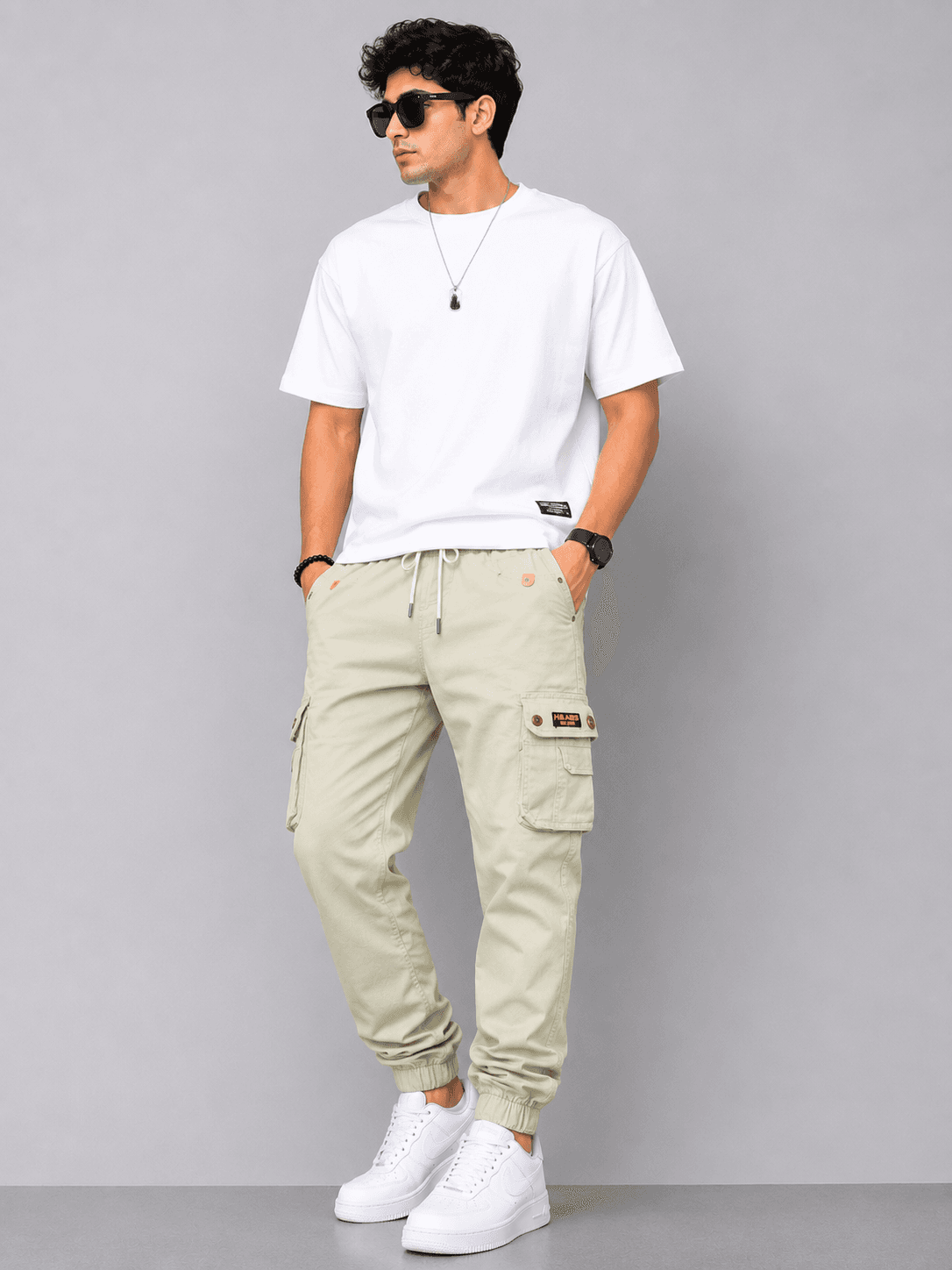 Men's Sage Green Cargo Pants alternate view