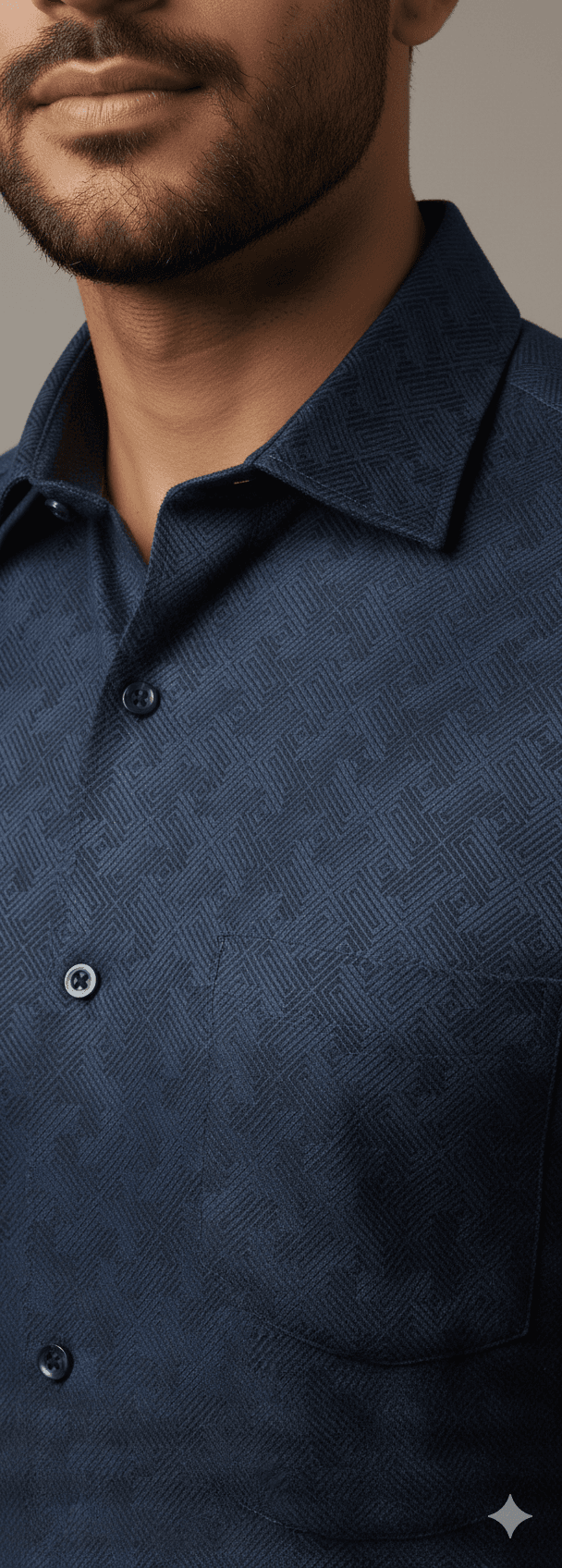 Cotton Blue Digital Printed Shirt