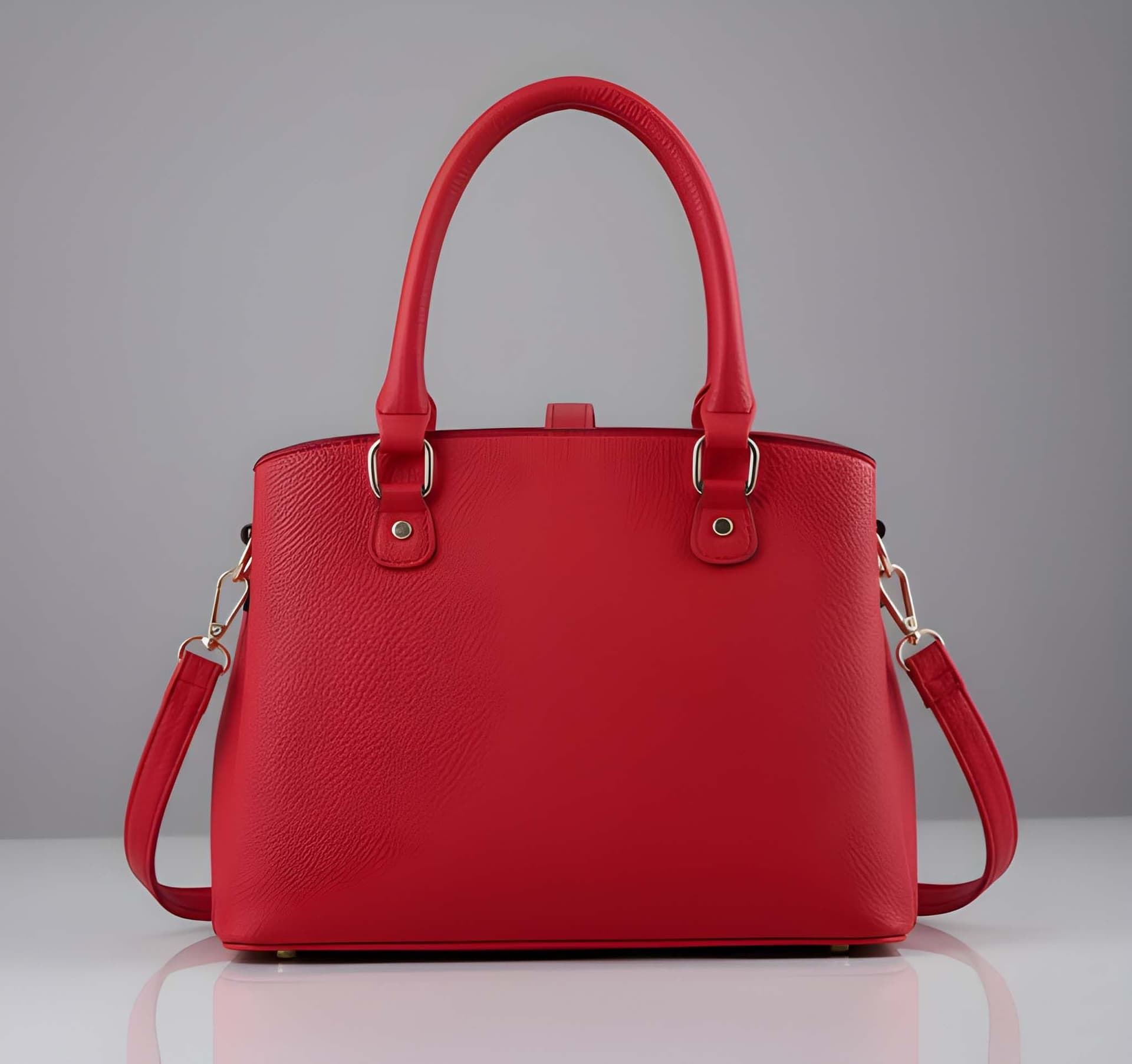 WUGO Women’s Elegant Red Structured Handbag alternate view