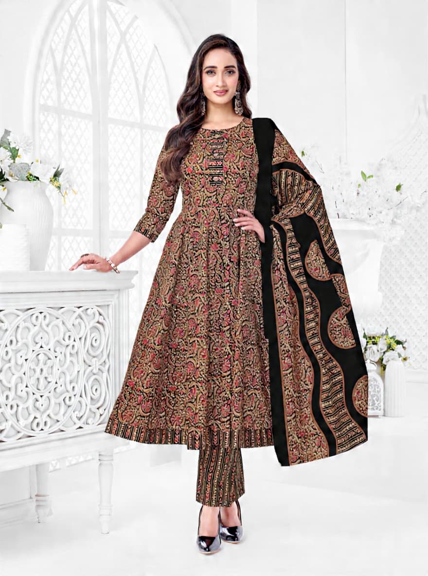 Cotton anarkali suit readymade 