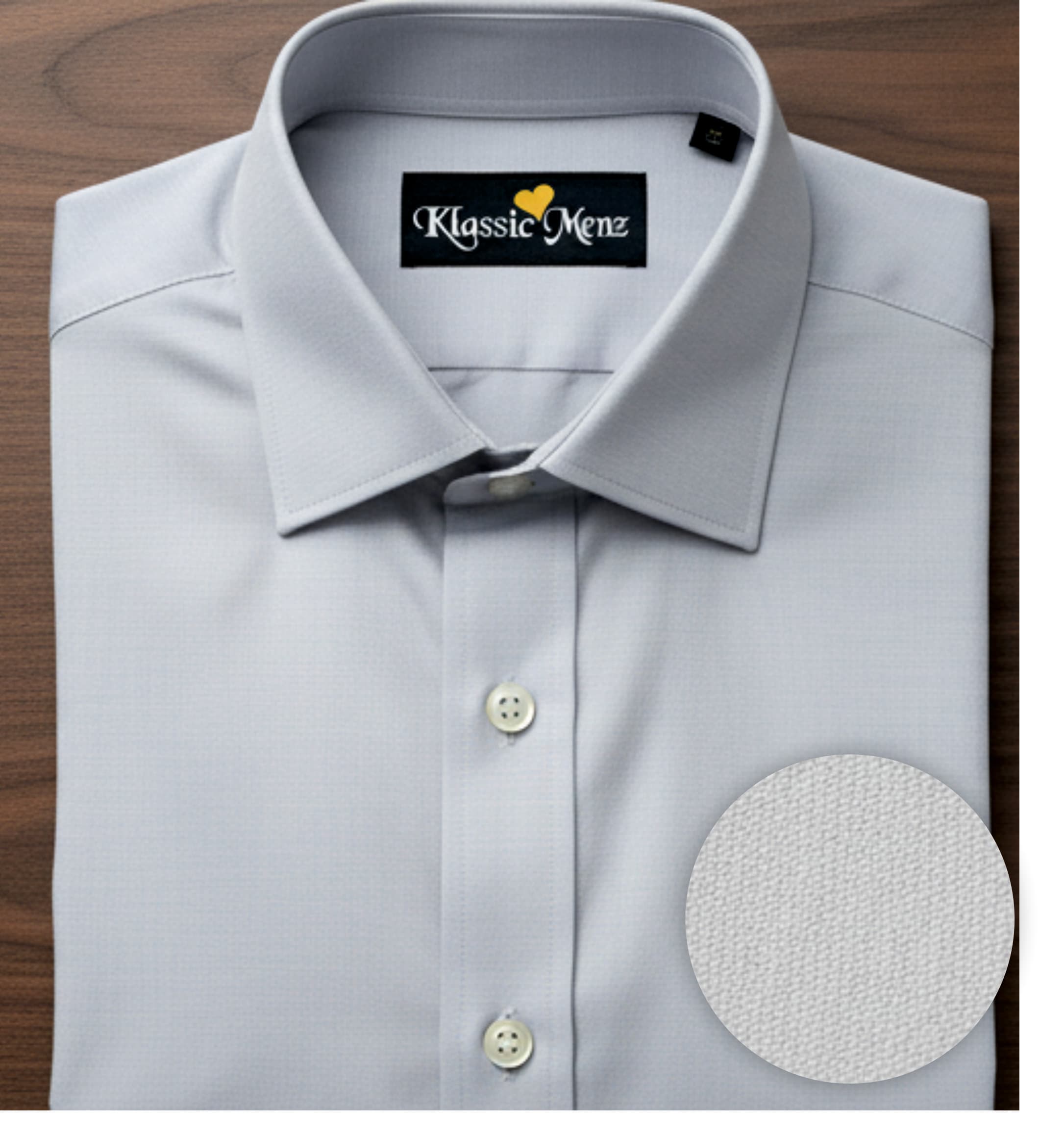 Men's Giza Cotton Ash Grey Green Shirt