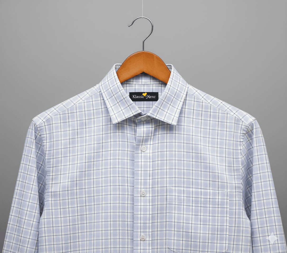 Men's Cotton Blue Checks Shirt