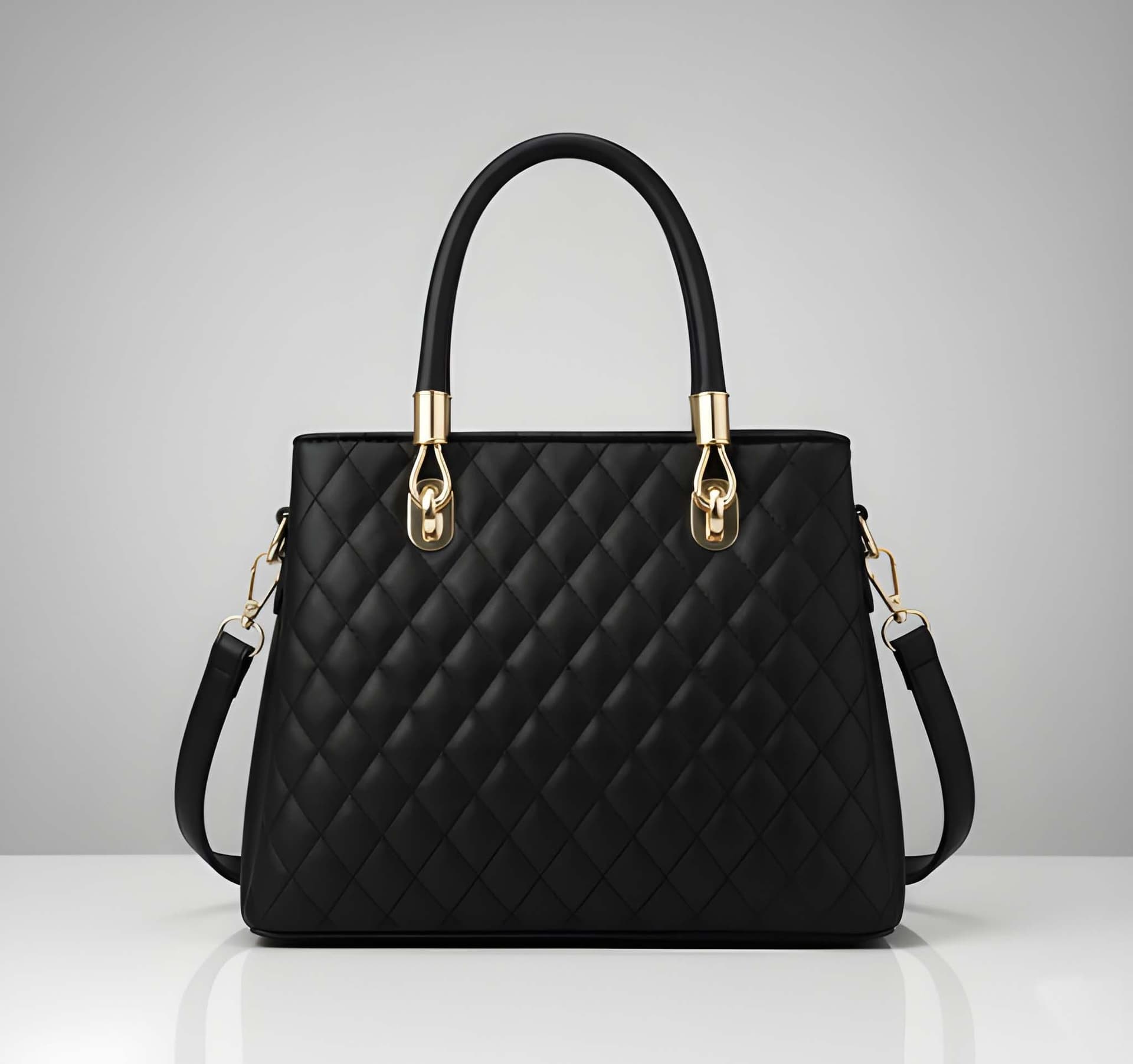 WUGO Women’s Elegant Black Quilted Handbag alternate view