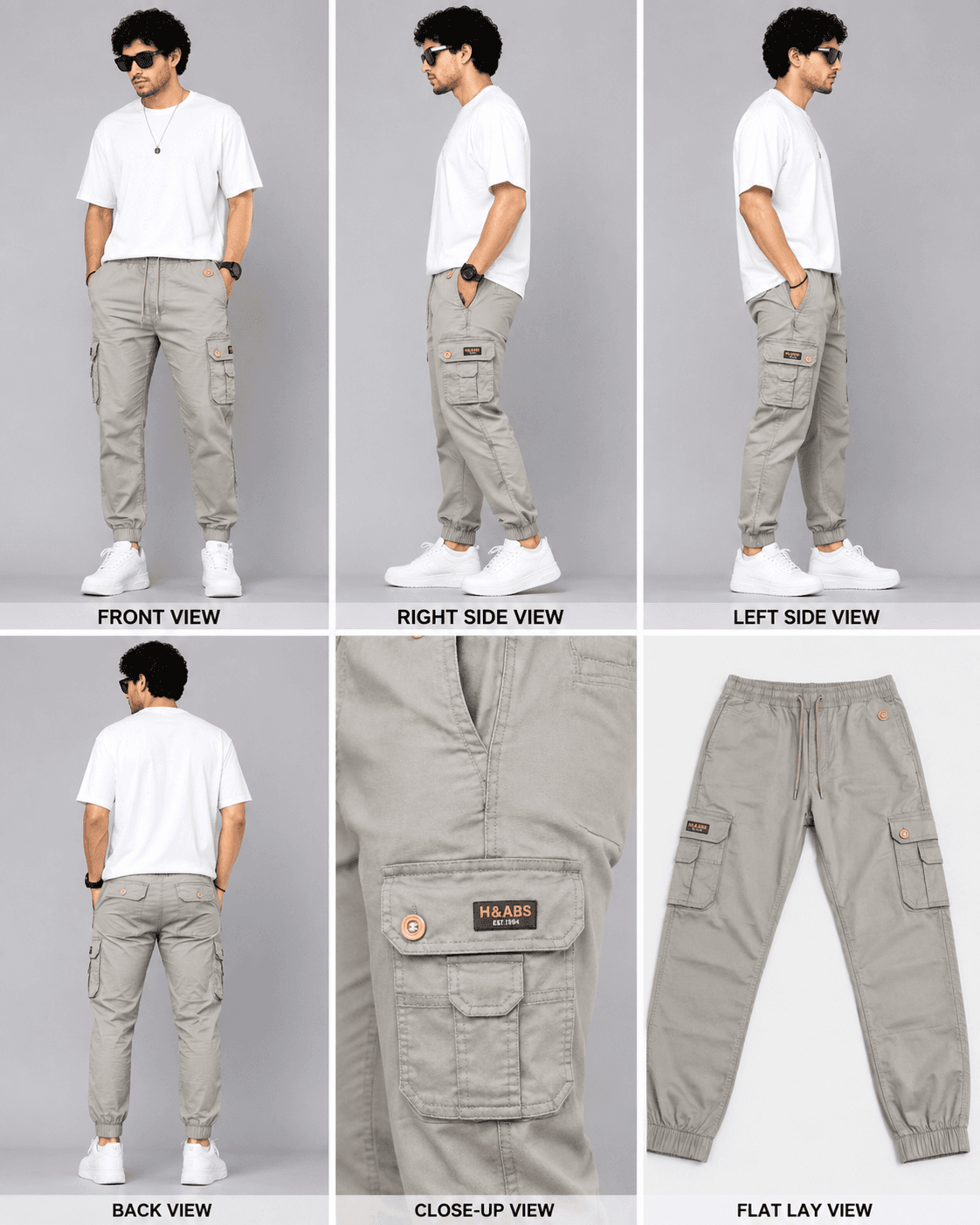 Men's Grey Cargo Pants