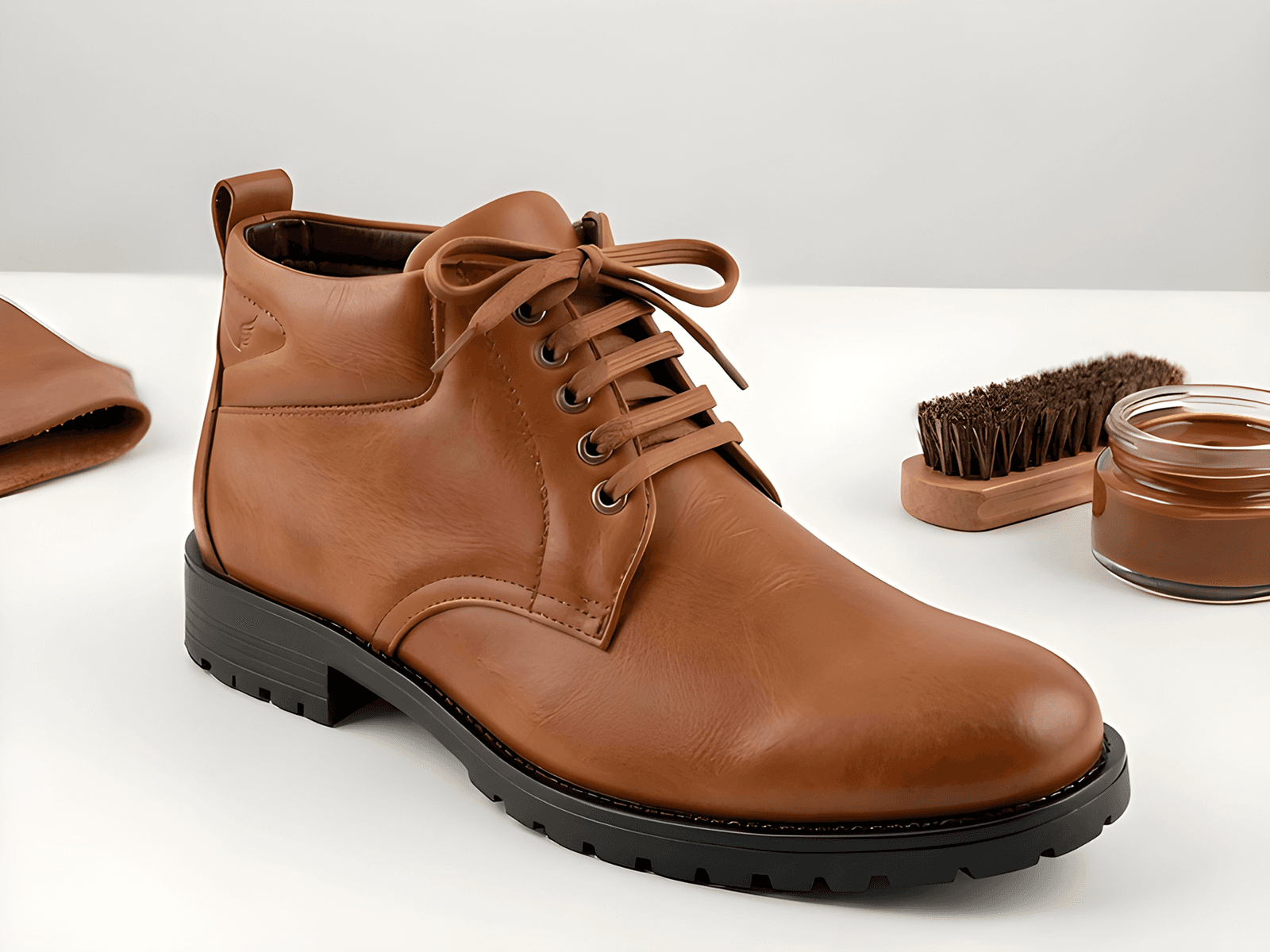 WUGO Men’s Stylish Brown Lace-Up Casual Boots alternate view