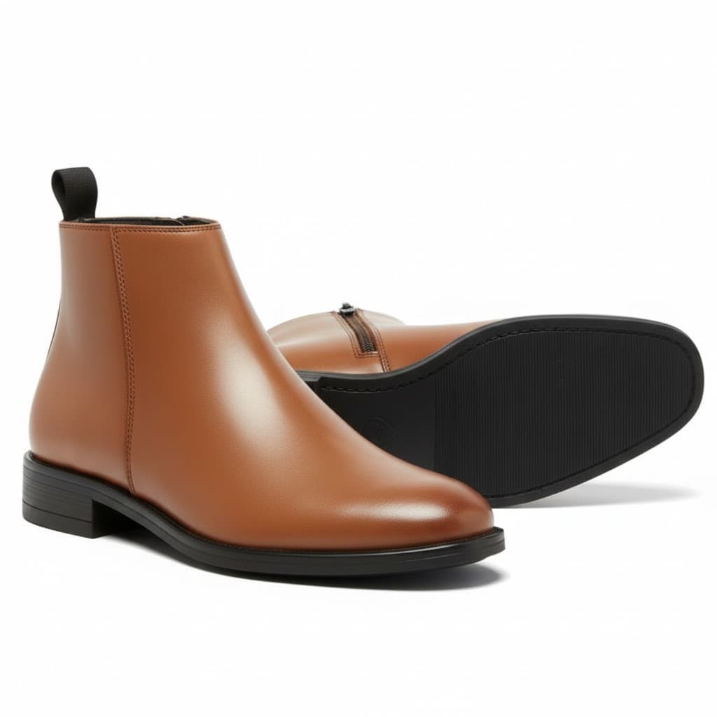 WUGO Men’s Classic Tan Brown Chelsea Ankle Boots alternate view