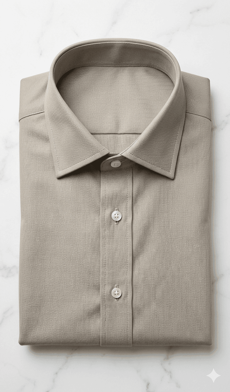 Self Stripe Premium Light Brown Shirt