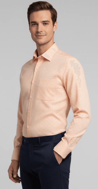 Men;s Orange Polka Dot Shirts