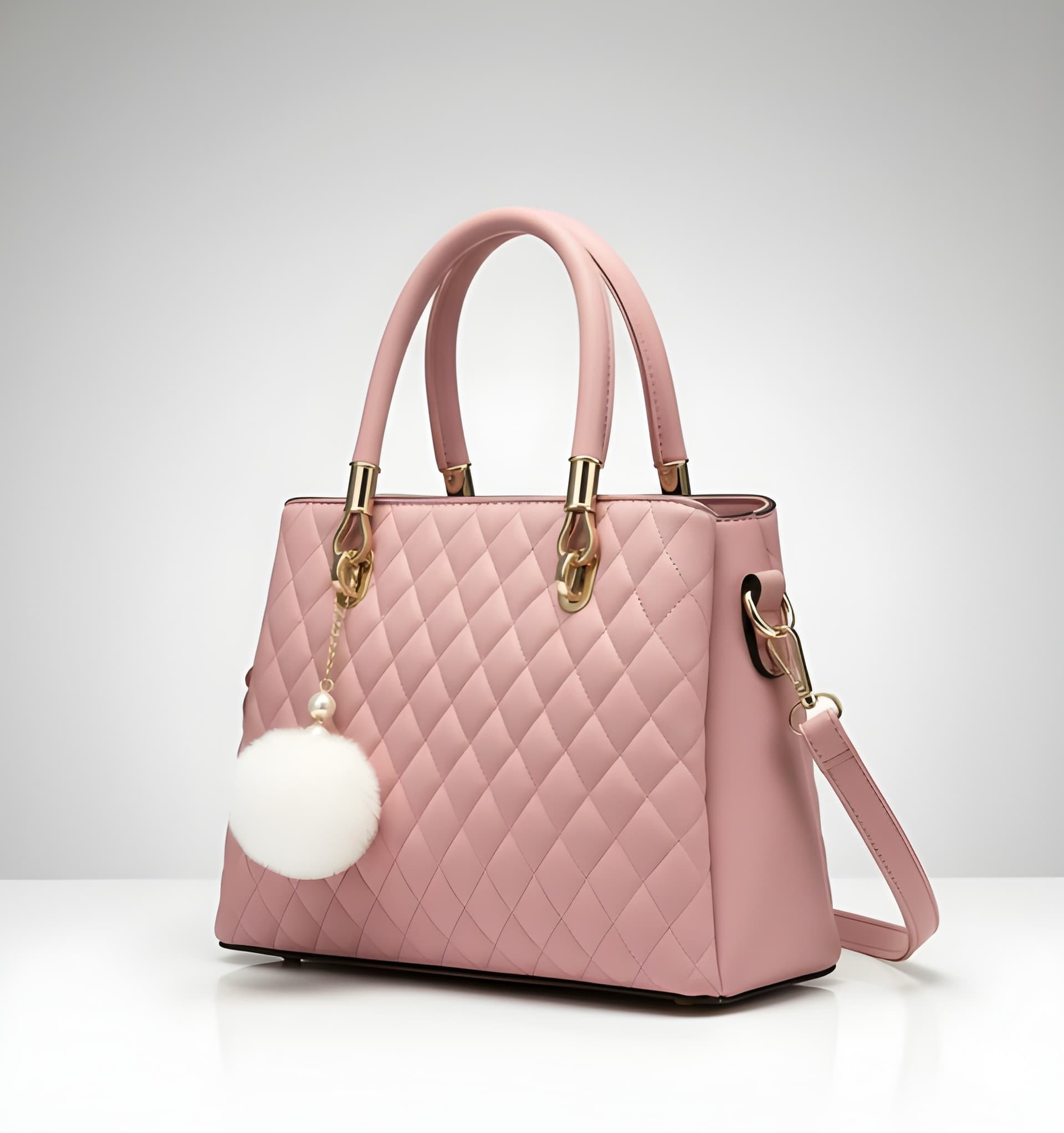 WUGO Women’s Elegant Quilted Pink Handbag