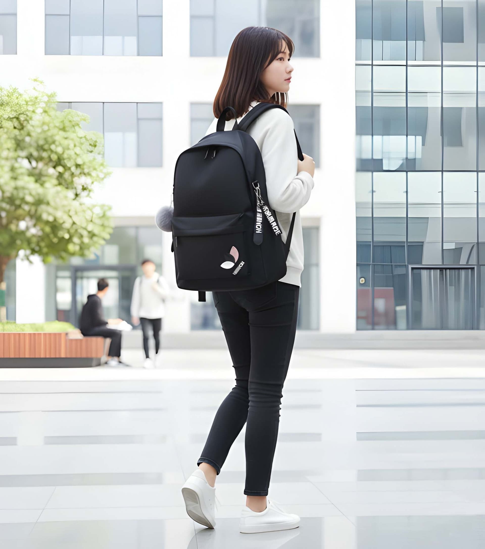 WUGO Women’s Stylish Black Fashion Backpack