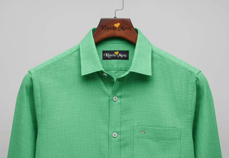 Men's Linen Mint Green Shirt