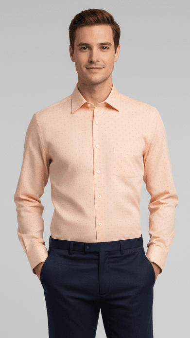 Men;s Orange Polka Dot Shirts