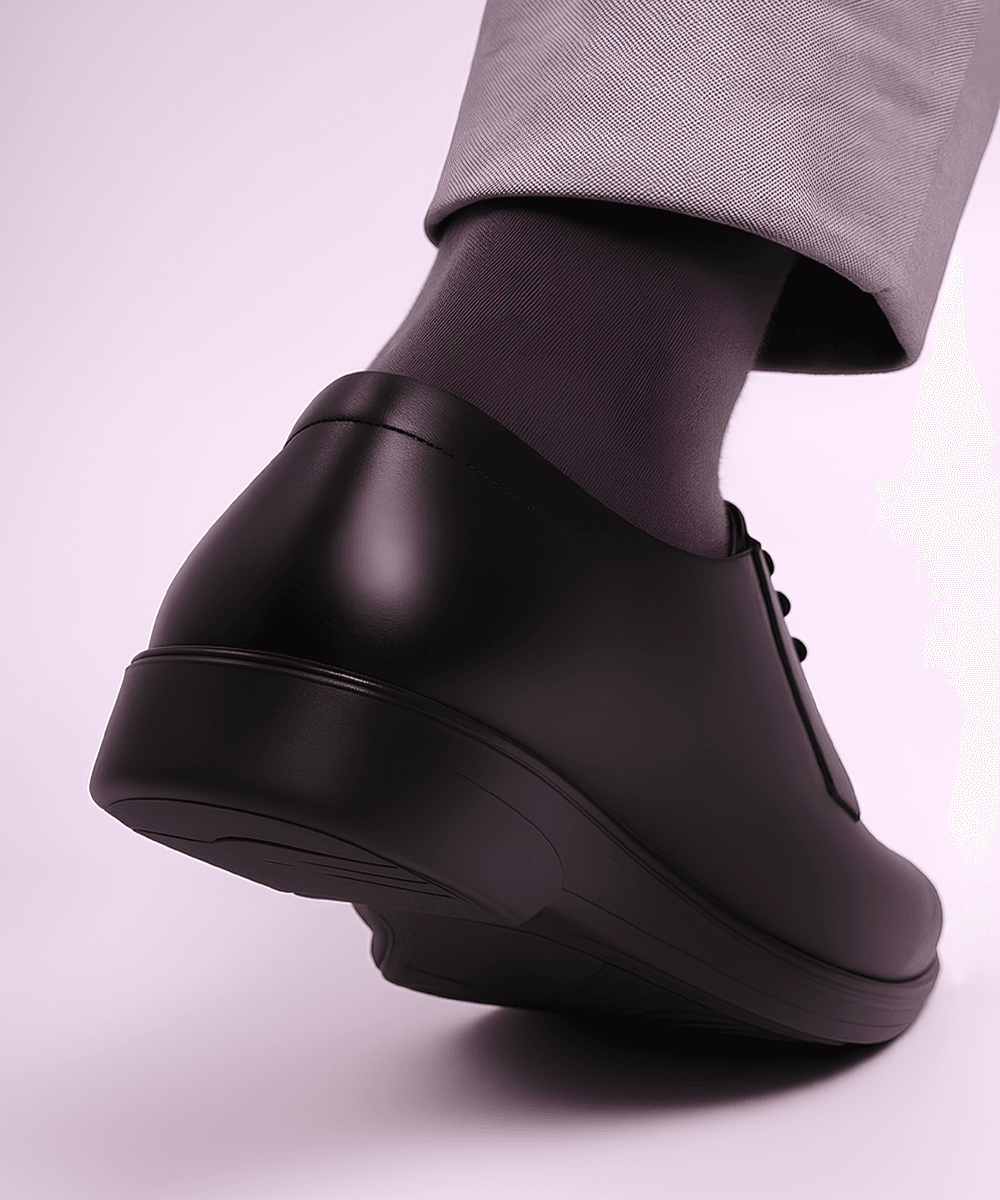 WUGO Men’s Classic Black Lace-Up Formal Shoes alternate view