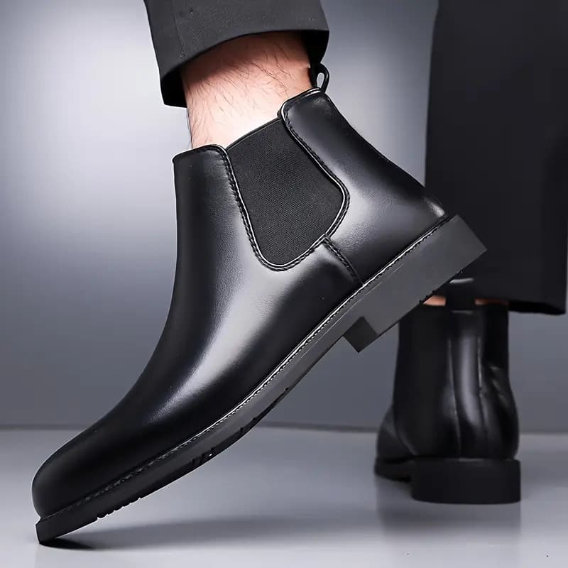 Latest Stylish Men's Black Chelsea Boots alternate view