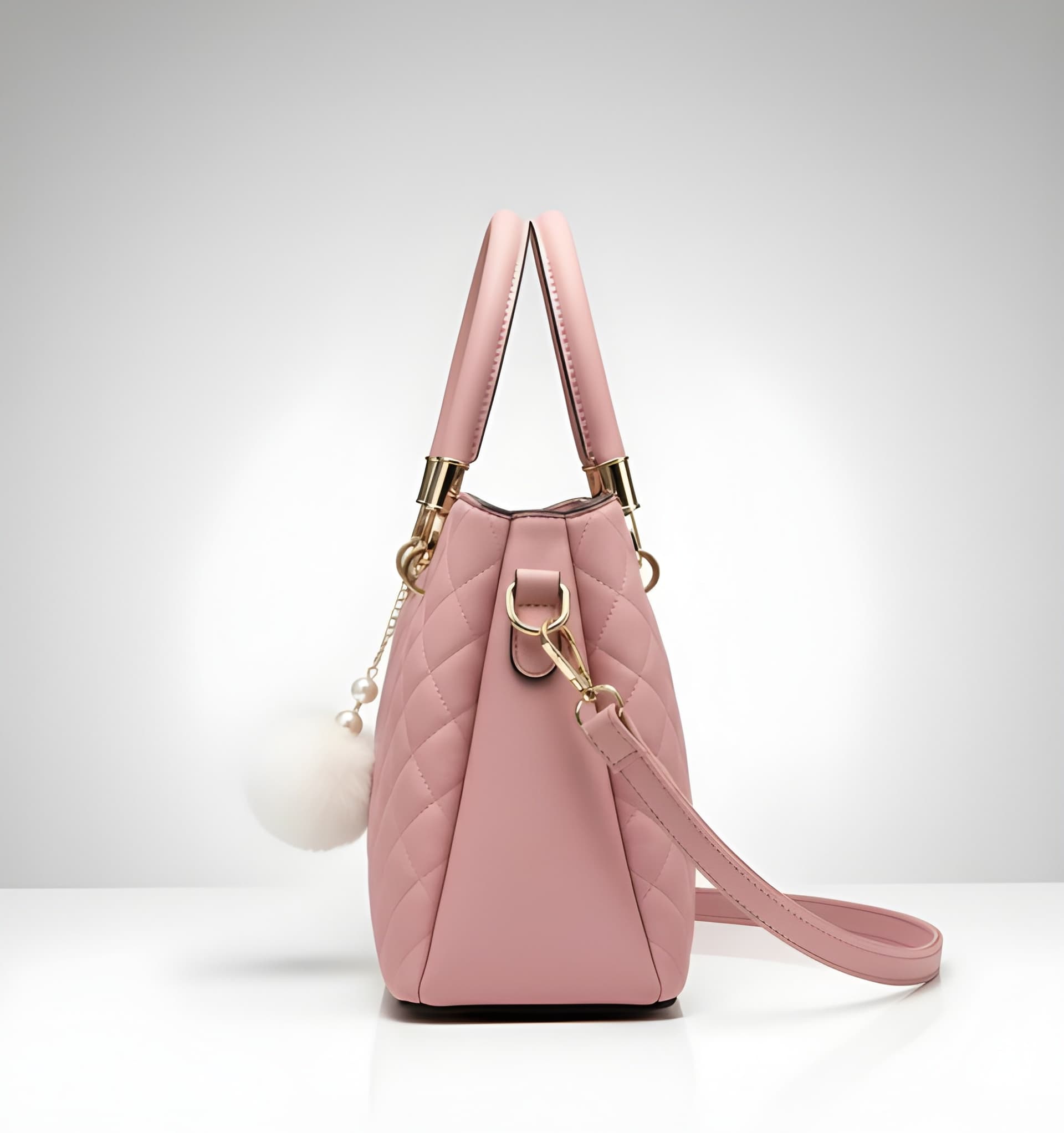 Wugo Quilted Pink Tote Handbag for Women alternate view