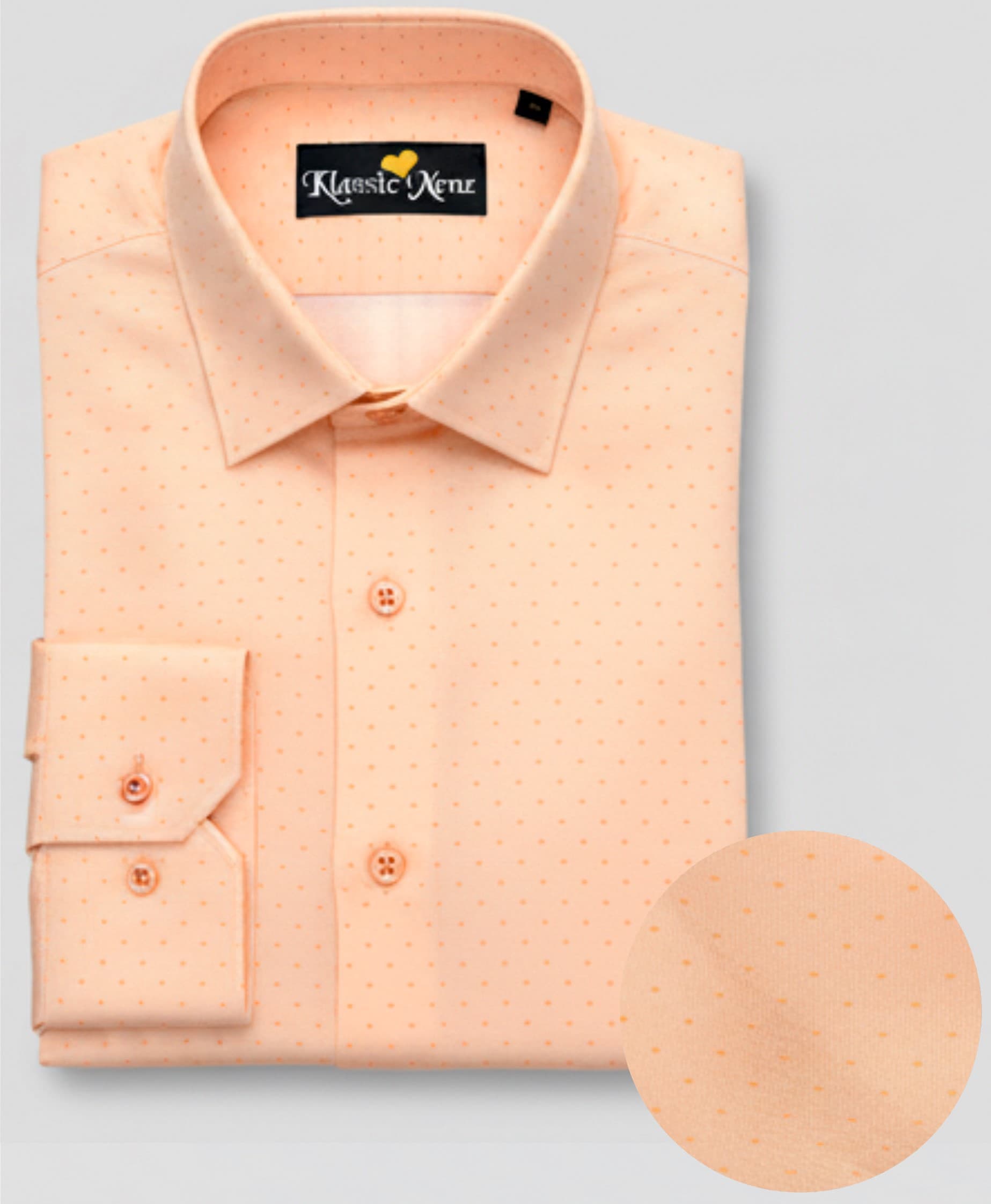 Men;s Orange Polka Dot Shirts