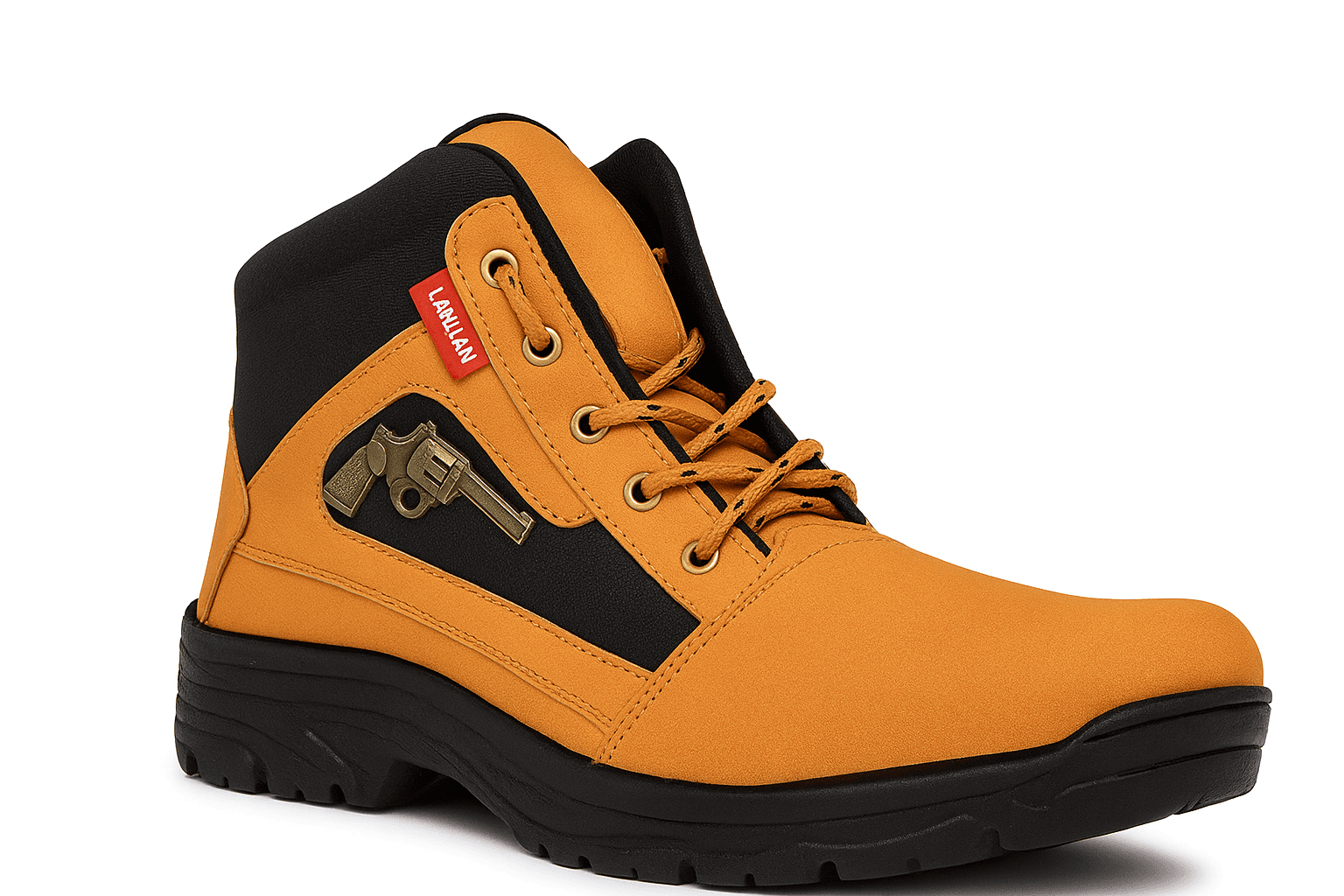 WUGO Men’s Tan & Black Rugged Lace-Up Ankle Boots alternate view