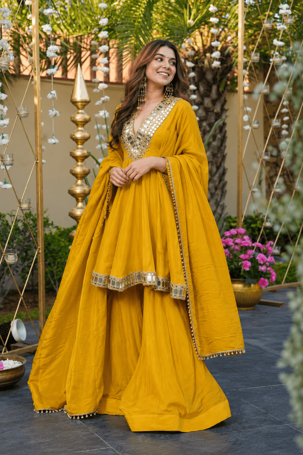 Pure Chinon Silk Salwar Suit Set (SIDV2419)