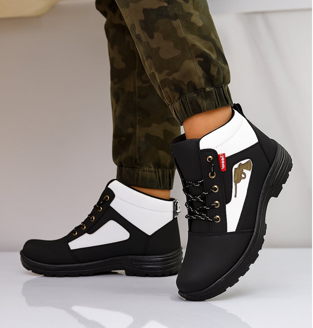 Latest Stylish Men’s Black Gun Boots