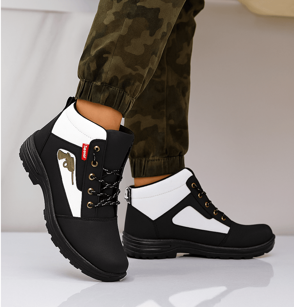 Latest Stylish Men’s Black Gun Boots