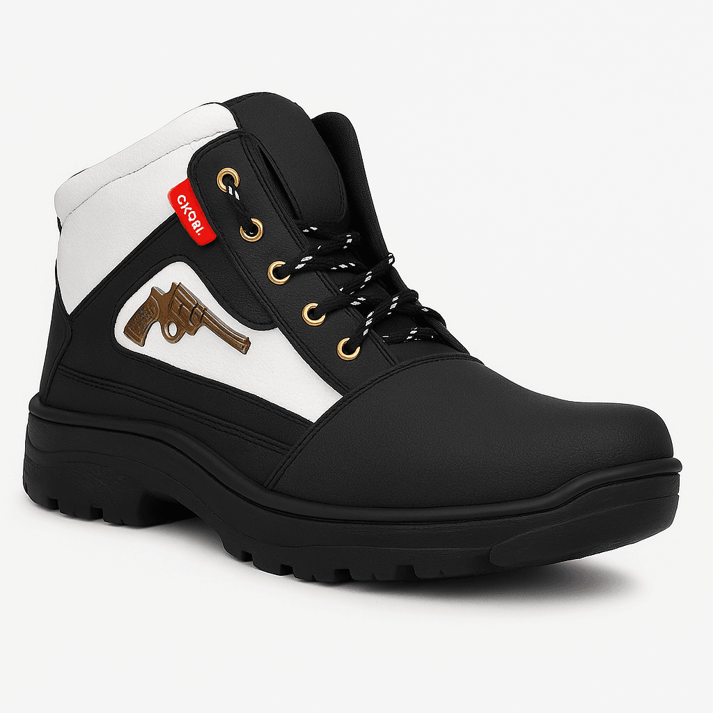 Latest Stylish Men’s Black Gun Boots