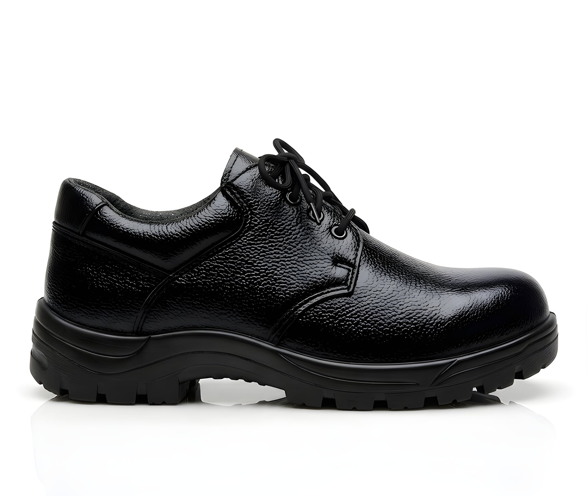 Latest Premium Genuine Mild Leather Police Safety Shoes for Men