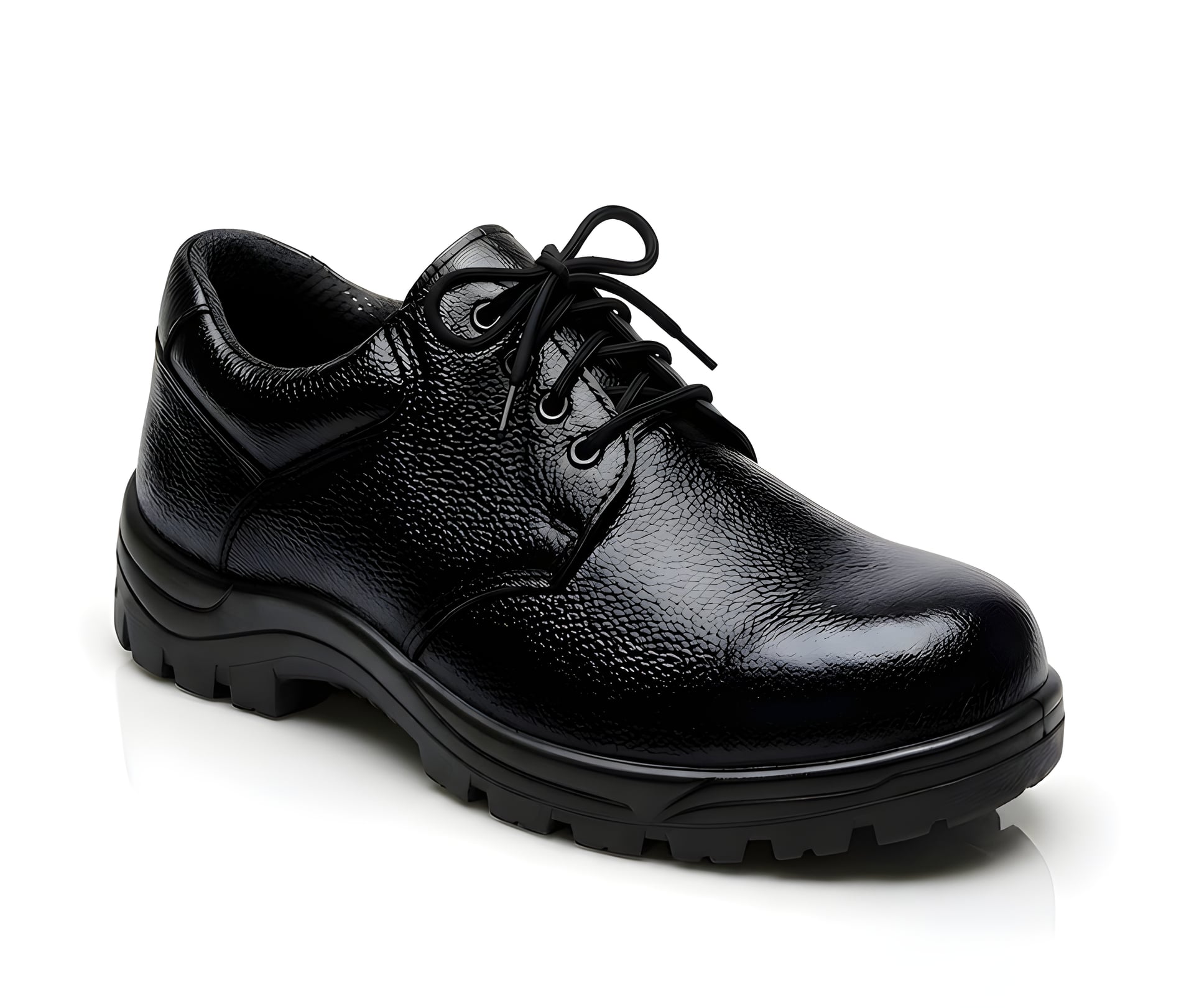 Latest Premium Genuine Mild Leather Police Safety Shoes for Men