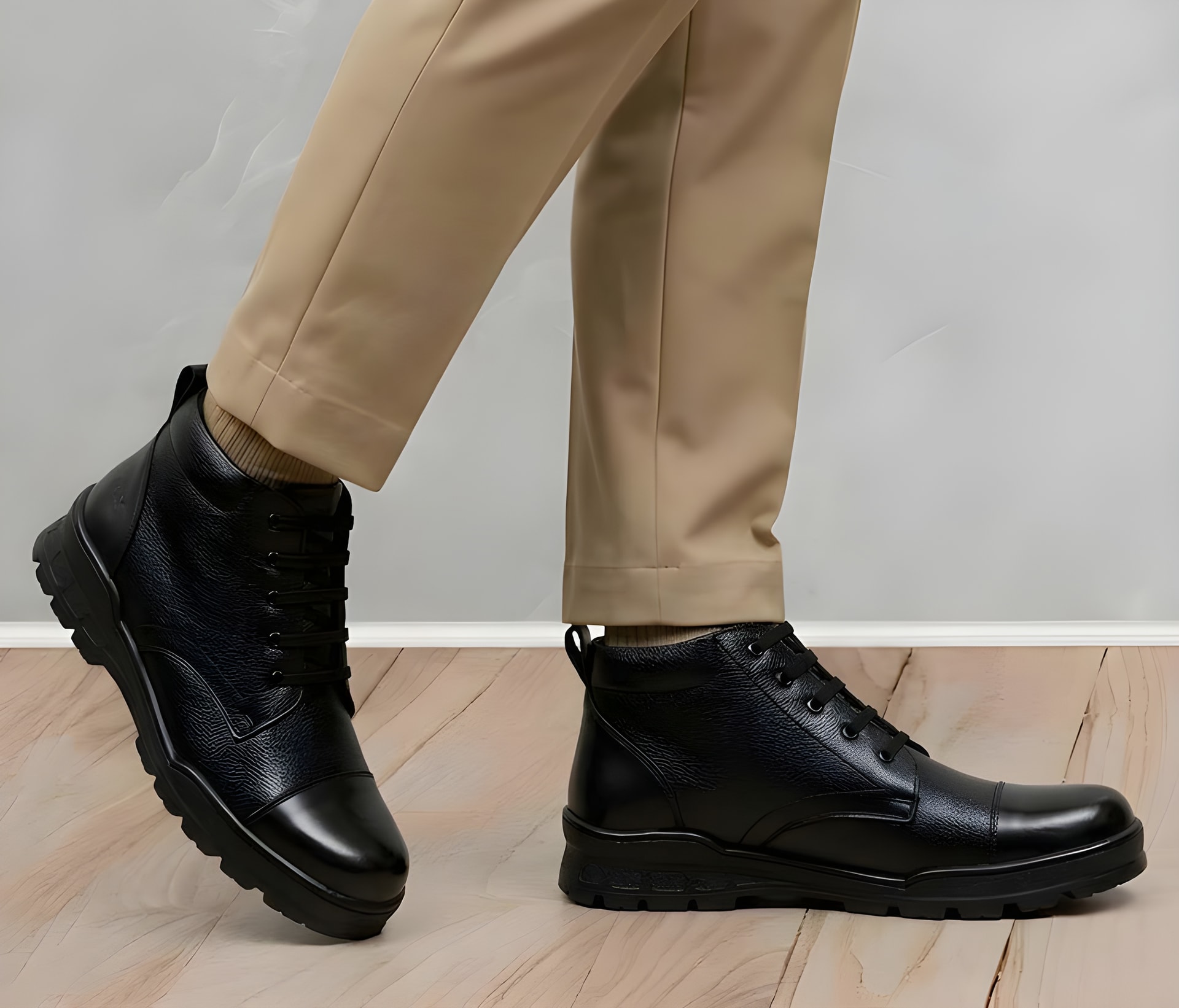 Latest Stylish Genuine Mild Leather Police Boots for Men - view 1