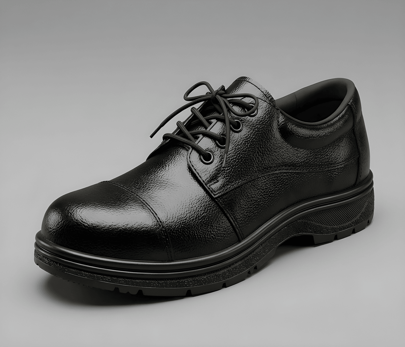 Latest Genuine Mild Leather Police Safety Shoes for Men - view 2