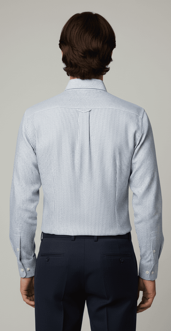 Men's Premium Linen Blue Stripes Shirt