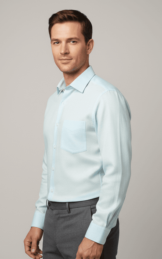 Men's Linen Light Green Shirt