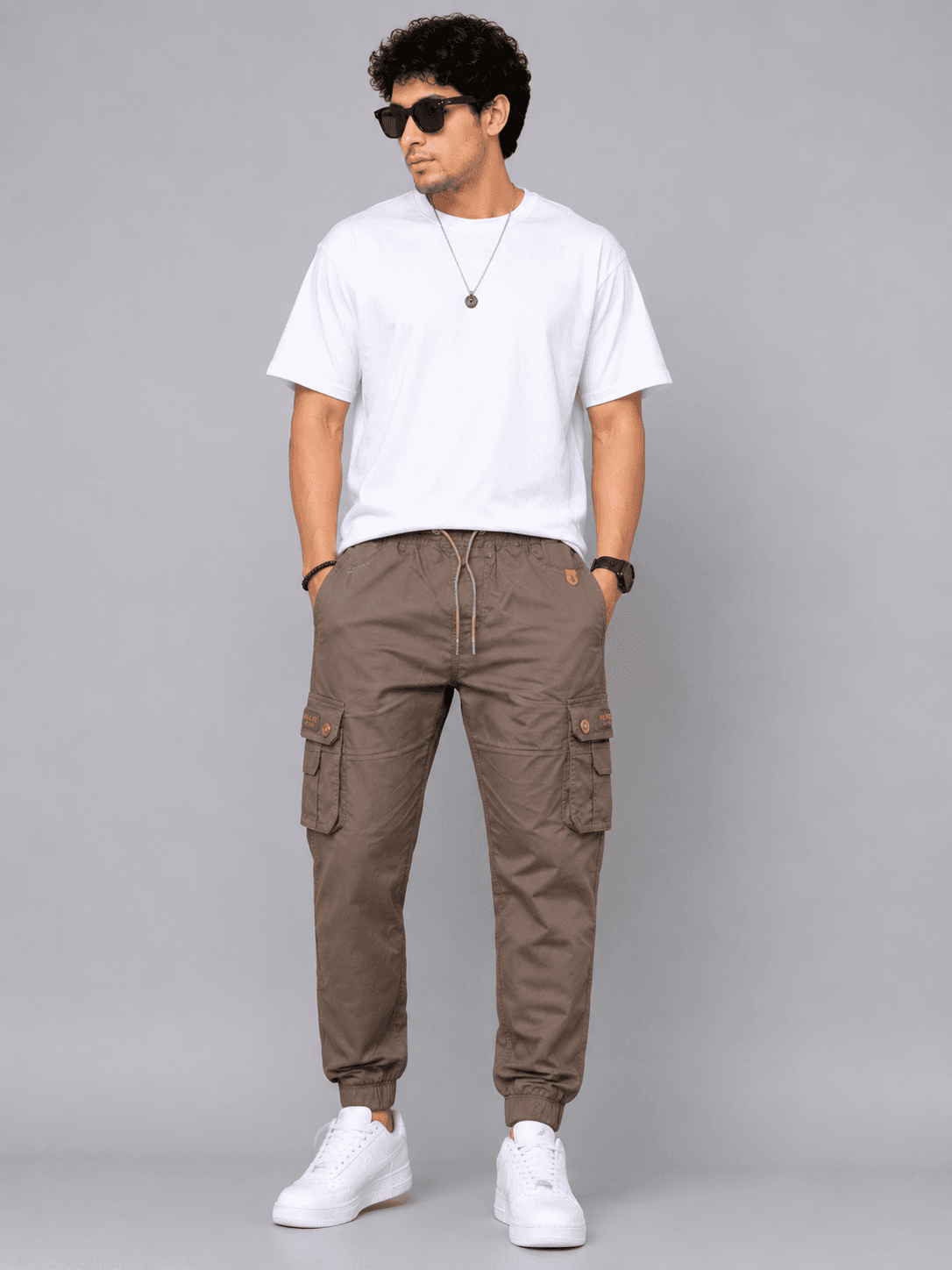Men's Coffee Brown Cargo Pants