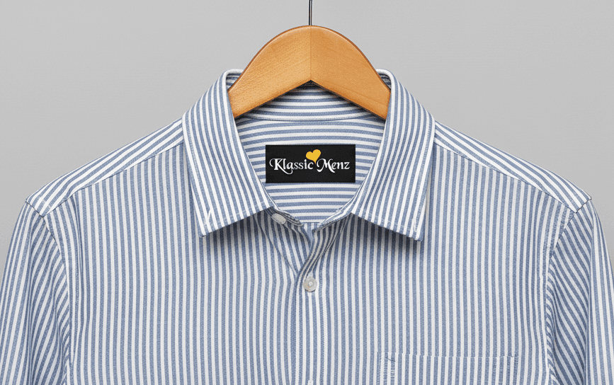 Men's Premium Linen Blue Stripes Shirt