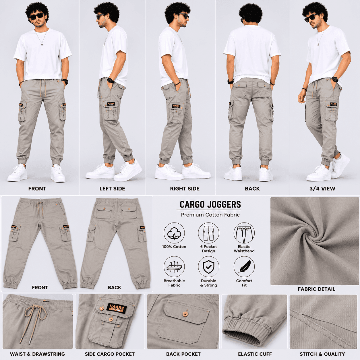 Premium Cotton Utility Pants
