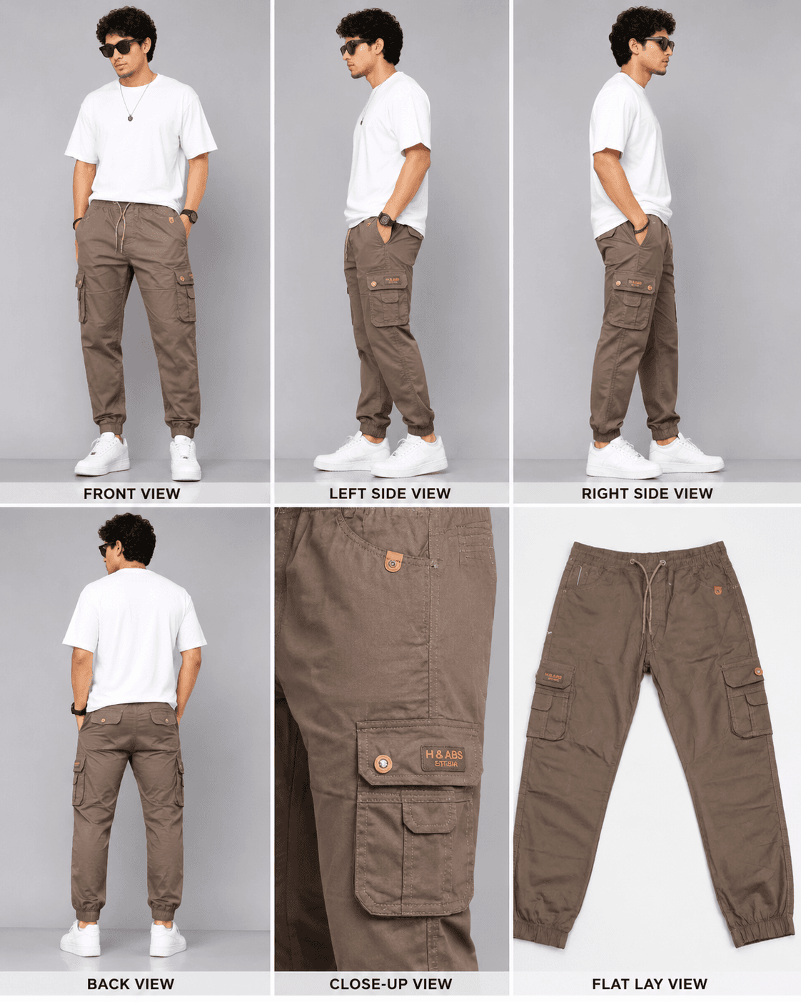 Men's Coffee Brown Cargo Pants