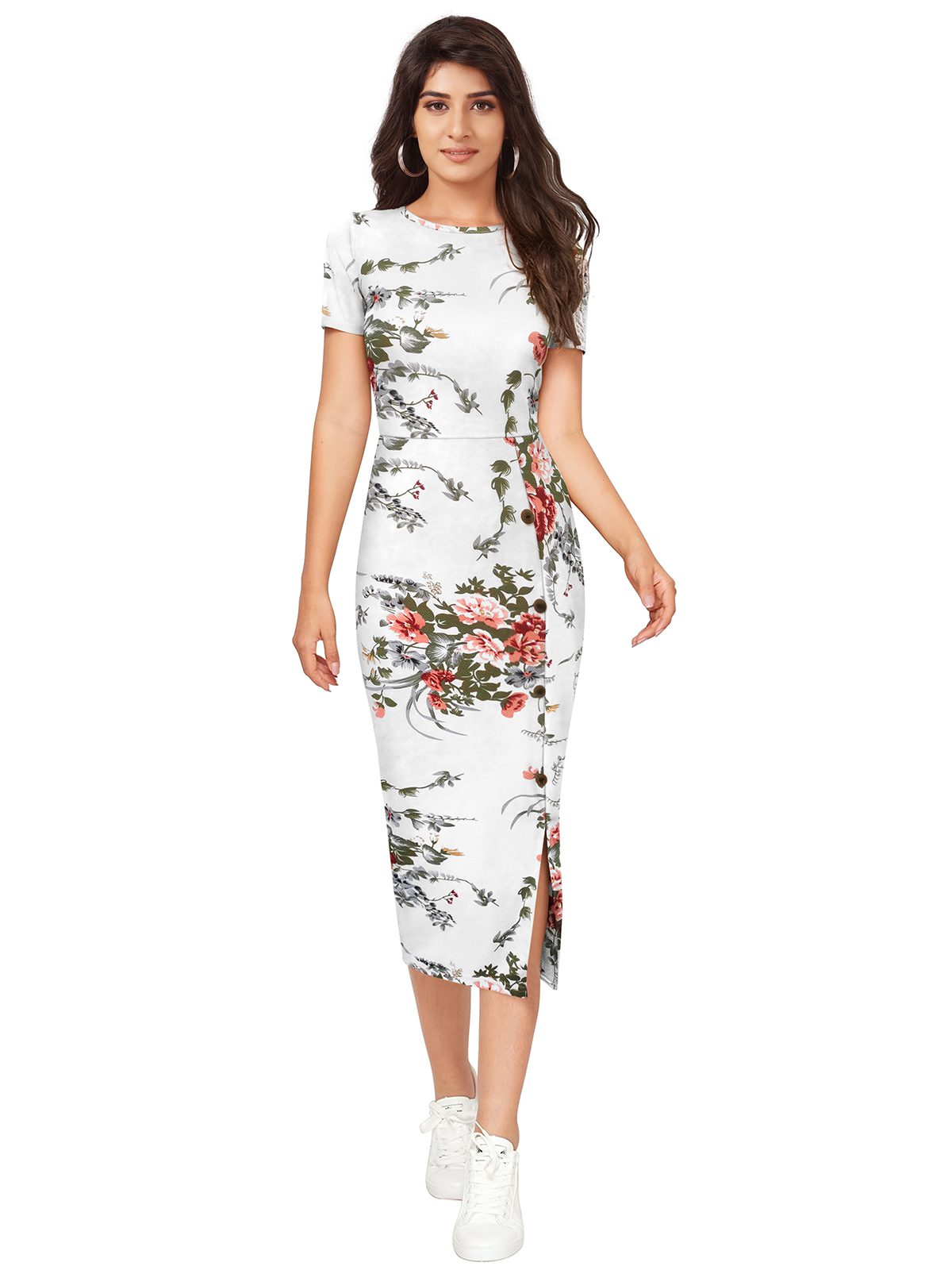 Attractive Floral Printed Dress - Image 3
