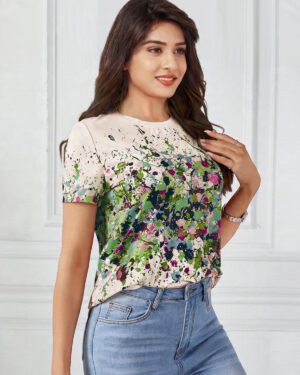 Digital Printing With Round Neck